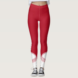 Personalisierter Baseball-Mama-Individuelle Name Leggings