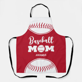 Personalisierter Baseball-Mama-Individuelle Name Schürze