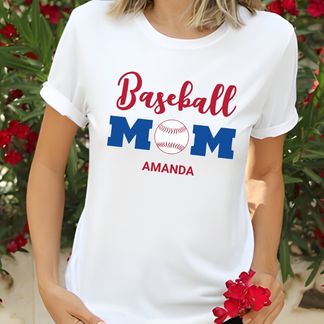 Personalisierter Baseball-Mama T-Shirt (Von Creator hochgeladen)