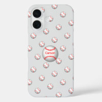 Personalisierter Baseball mit roten Stiften