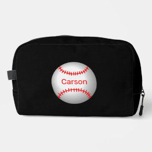 Personalisierter Baseball mit roten Stiften Waschbeutel