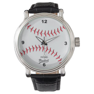 Personalisierter Baseball-Name Überwachung Armbanduhr