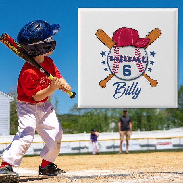 Personalisierter Baseball-Name und -Nummernknopf | Button (Von Creator hochgeladen)