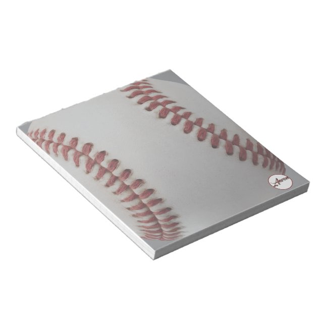 Personalisierter Baseball Notizblock (angewinkelt)