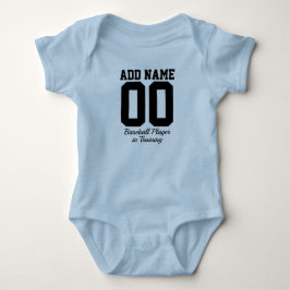 Personalisierter Baseball-Player im Training Baby Strampler