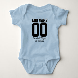 Personalisierter Baseball-Player im Training Baby Strampler