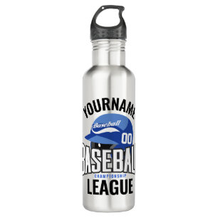 Personalisierter Baseball-Player-NAME-Team-Champ-C Edelstahlflasche