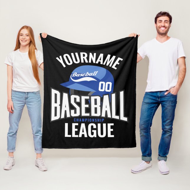 Personalisierter Baseball-Player-NAME-Team-Champ-C Fleecedecke (Beispiel)