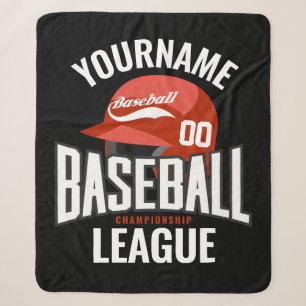 Personalisierter Baseball-Player-NAME-Team-Champ-C Sherpadecke