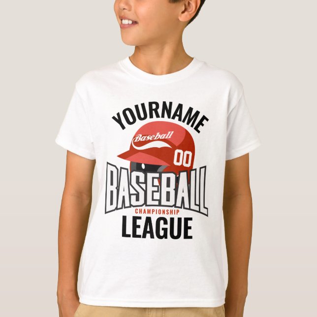 Personalisierter Baseball-Player-NAME-Team-Champ-C T-Shirt (Vorderseite)