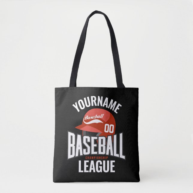 Personalisierter Baseball-Player-NAME-Team-Champ-C Tasche (Vorderseite)
