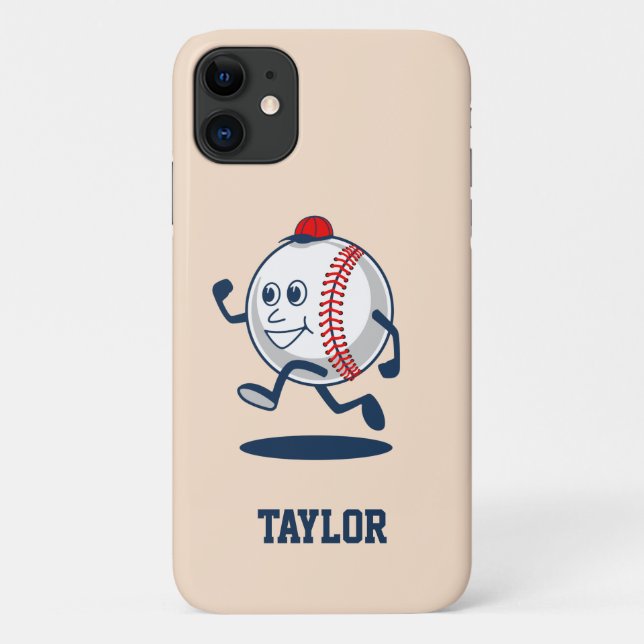 Personalisierter Baseball Softball Niedlicher Cart Case-Mate iPhone Hülle (Rückseite)