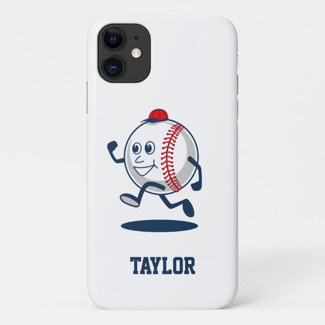 Personalisierter Baseball Softball Niedlicher Cart Case-Mate iPhone Hülle (Rückseite)