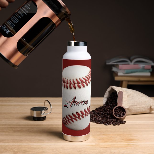 Personalisierter Baseball Trinkflasche (Kaffee (gedreht))