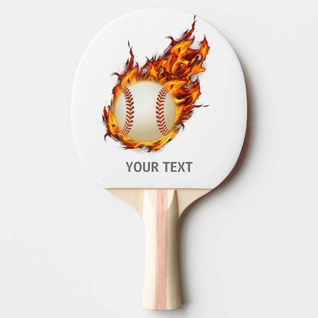 Personalisierter Baseballball-Feuerwehrschläger Tischtennis Schläger (Vorderseite)