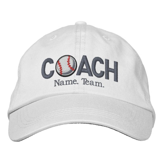 Personalisierter Baseballtrainer Bestickte Baseballkappe (Vorderseite)