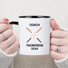 Personalisierter Baseballtrainer Tasse