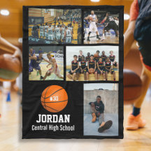 Personalisierter Basketball 5 Fotocollage Name Tea