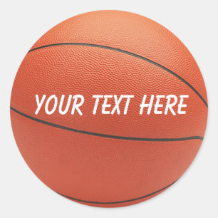 Personalisierter Basketball-Aufkleber Runder Aufkleber