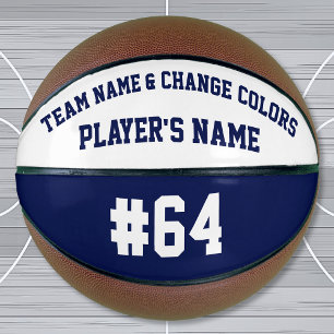 Personalisierter Basketball-Ball für Navy und Wei Basketball