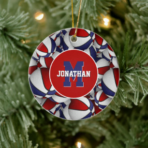 personalisierter Basketball-Basketball Keramik Ornament