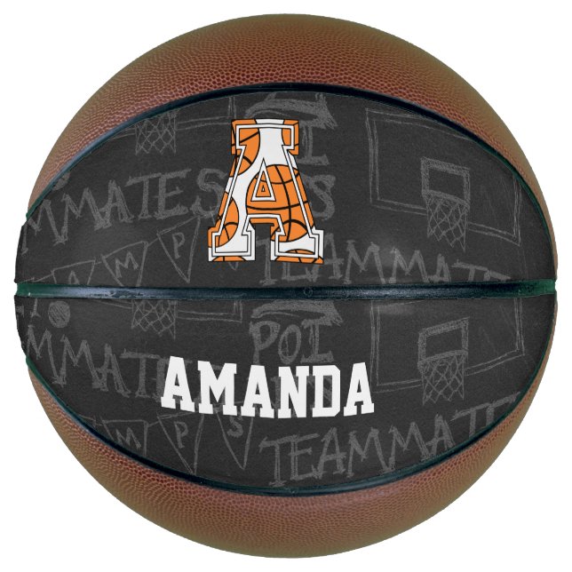 Personalisierter Basketball-Basketballbrief A Basketball (Vorderseite)