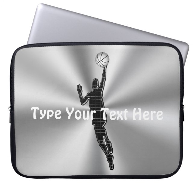 Personalisierter Basketball-Fall, 10 bis 15 in den Laptopschutzhülle (Vorderseite)