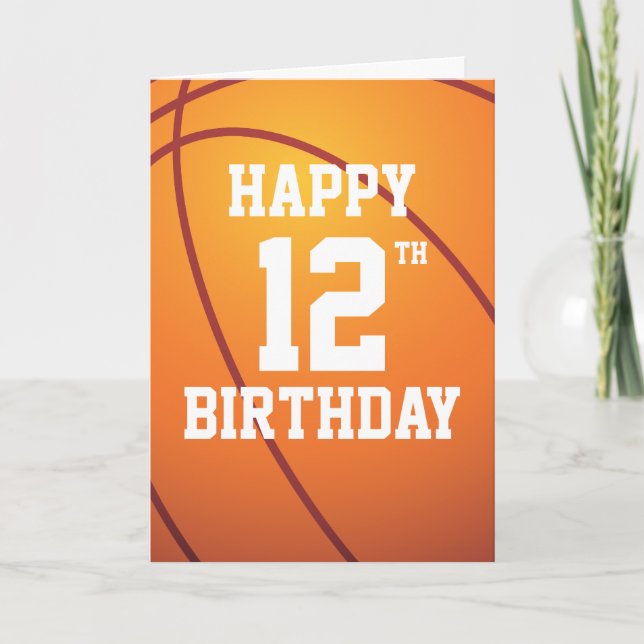 Personalisierter Basketball-Glückwunsch zum Geburt Karte (Vorderseite)