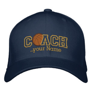 Personalisierter Basketball Goldener Coach für Ihr Bestickte Baseballkappe