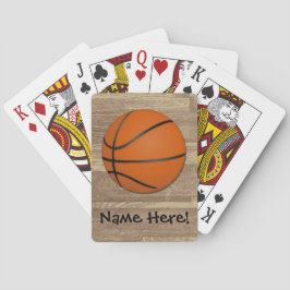 Personalisierter Basketball-Holz-Boden Spielkarten
