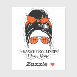 Personalisierter Basketball-Mama-Aufkleber Aufkleber