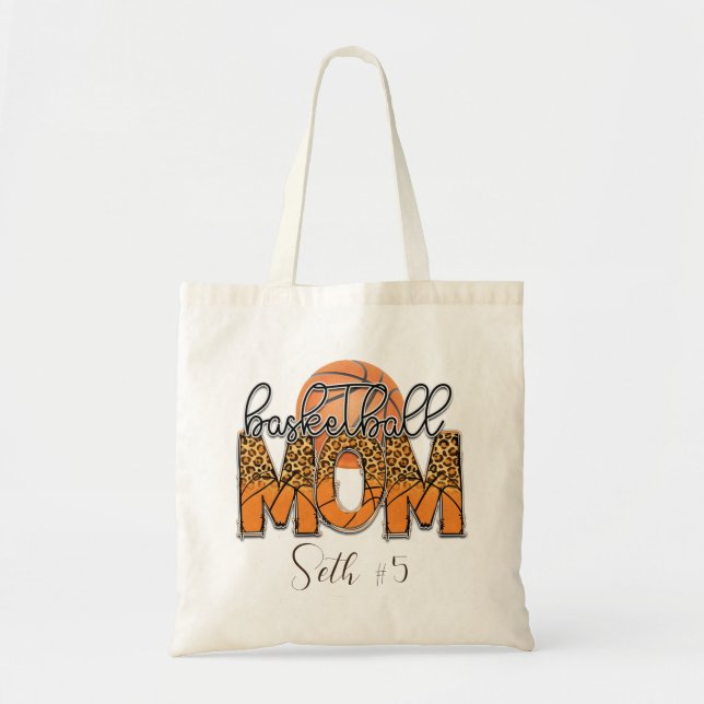 Personalisierter Basketball Mama Totbeutel Tragetasche (Vorne)