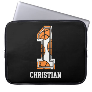 Personalisierter Basketball Nr. 1 Laptopschutzhülle
