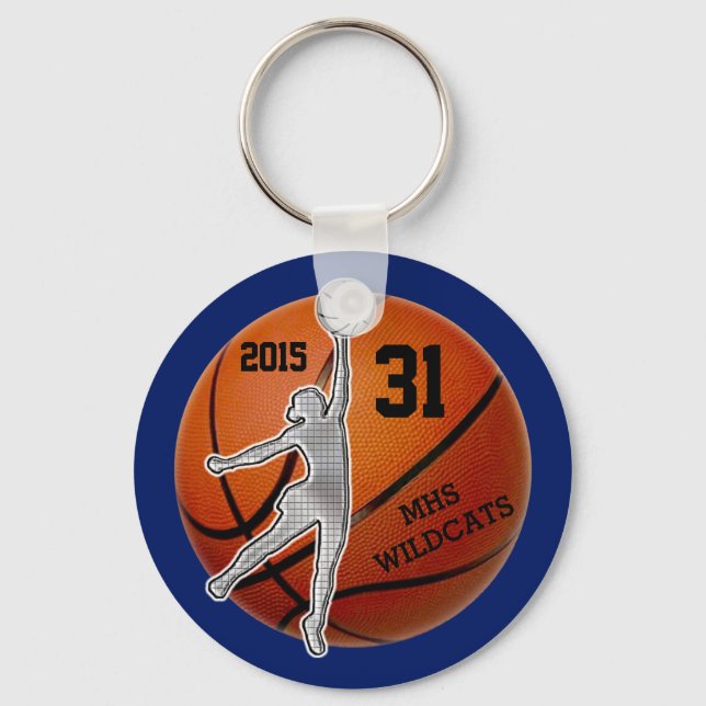 PERSONALISIERTER Basketball Schlüsselanhänger IHRE (Vorderseite)