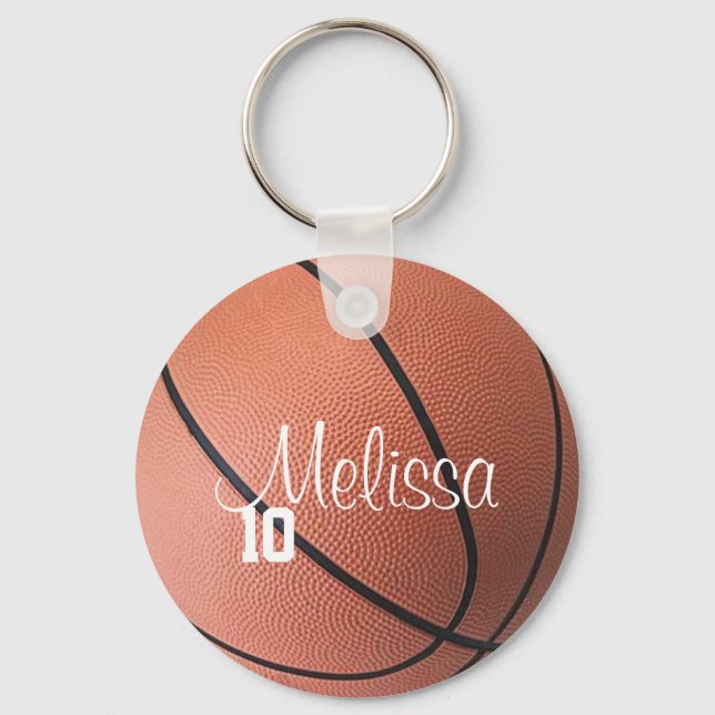 Personalisierter Basketball-Schlüsselanhänger Schlüsselanhänger (Vorderseite)