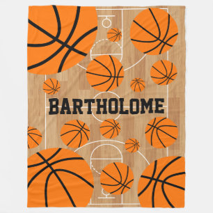 Personalisierter Basketball-Spaß für Jungen Fleecedecke