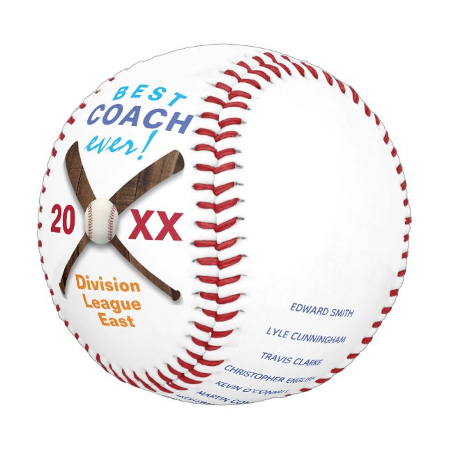 Personalisierter Basketball-Team Bester Trainer Baseball (Schrägansicht)