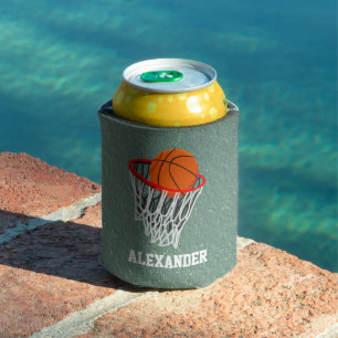 Personalisierter Basketball und Band Dosenkühler