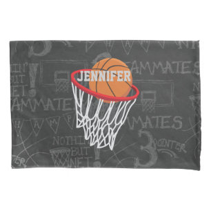 Personalisierter Basketball und Basketball Kissenbezug