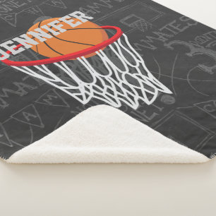 Personalisierter Basketball und Basketball Sherpadecke