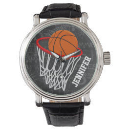 Personalisierter Basketball und Hoop Armbanduhr