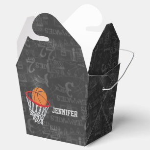 Personalisierter Basketball und Hoop Geschenkschachtel