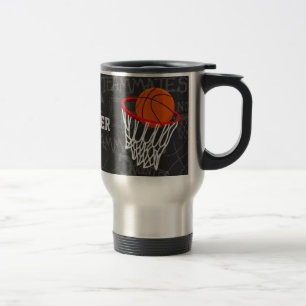 Personalisierter Basketball und Hoop Reisebecher