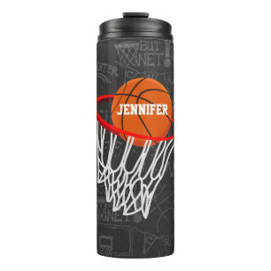 Personalisierter Basketball und Hoop Thermosbecher