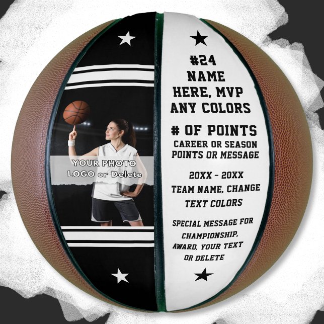 Personalisierter Basketballball, FARBEN Basketball (Basketball senior night party ideas. Basketball gift ideas for boys and girls. Basketball MVP, Award)