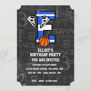 Personalisierter Basketballbrief E Einladung