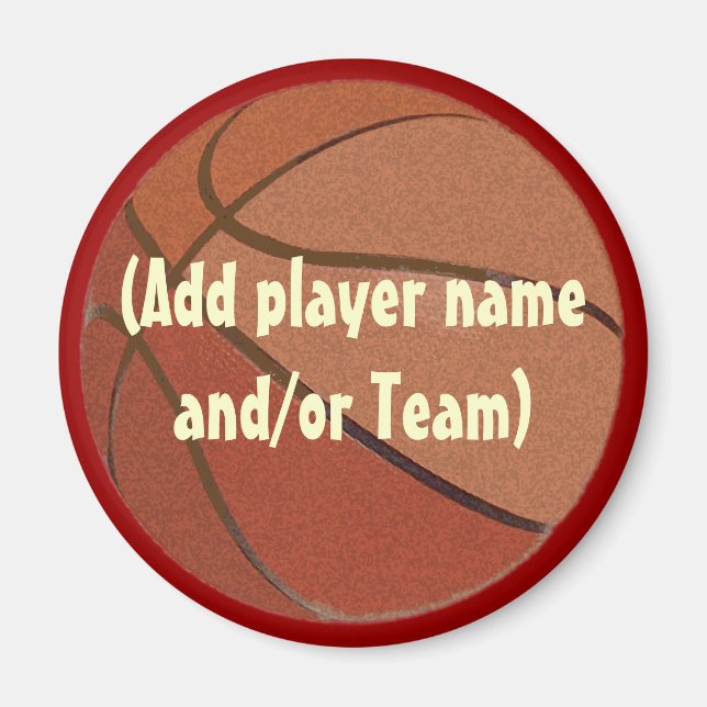 Personalisierter Basketballmagent Magnet (Vorne)