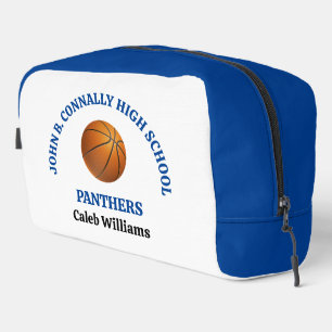 Personalisierter Basketballspieler der Blue High S Waschbeutel