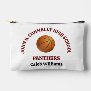 Personalisierter Basketballspieler der Maroon High Zubehörtasche