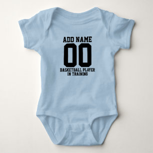 Personalisierter Basketballspieler in der Ausbildu Baby Strampler